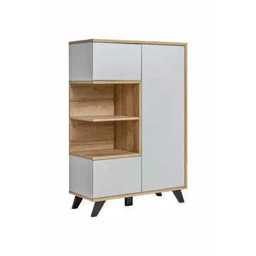 Buy Bogota Sideboard Cabinet Grey and Riviera Oak from Furnituretta