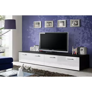 Buy Duo TV Cabinet in Black and White Gloss from Furnituretta
