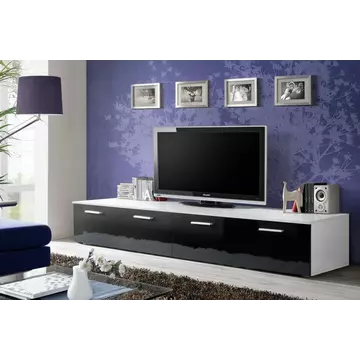 Buy Duo TV Cabinet in White and Black Gloss from Furnituretta