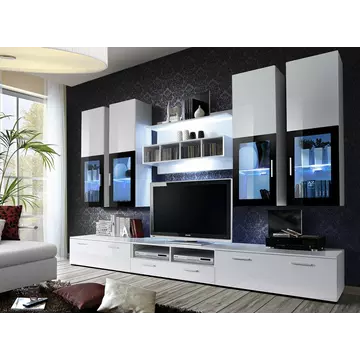 Buy Lyra Entertainment TV Unit White Gloss, Colour: White Gloss, Width: 300 from Furnituretta