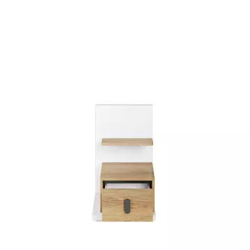 Buy Massi MS-08 Bedside Table, Colour: Natural Hickory, Width: 43, Side: Left from Furnituretta