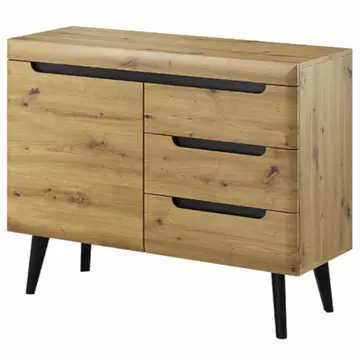 Buy Nordi Sideboard Cabinet, Colour: Oak Artisan, Item Width: 107 from Furnituretta