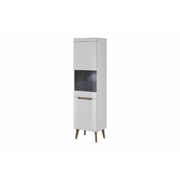 Buy Nordi Tall Display Cabinet, Colour: White Gloss, Width: 53 from Furnituretta