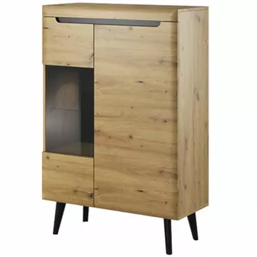 Buy Nordi Display Sideboard Cabinet, Colour: Oak Artisan, Item Width: 90 from Furnituretta