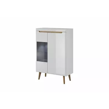 Buy Nordi Display Sideboard Cabinet, Colour: White Gloss, Width: 90 from Furnituretta
