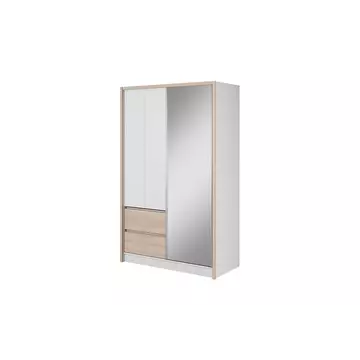 Buy Sara Sliding Door Wardrobe 134cm, Colour: Oak Sonoma, Width: 130 from Furnituretta