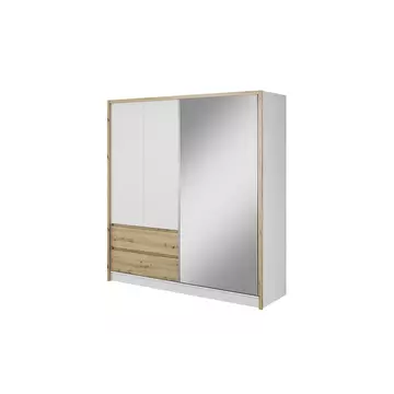 Buy Sara Sliding Door Wardrobe 204cm, Colour: Oak Artisan, Item Width: 200 from Furnituretta