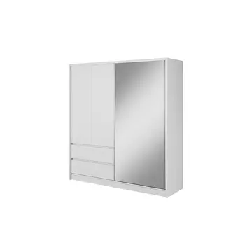 Buy Sara Sliding Door Wardrobe 204cm, Colour: White Matt, Item Width: 200 from Furnituretta