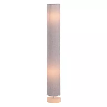 Buy Homcom 120H cm Wooden Base Fabric Floor Lamp with Linen Fabric, Grey from Furnituretta