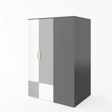 Buy Pok PO-00 Walk-In Wardrobe, Colour: Graphite, Width: 130, Side: Left from Furnituretta