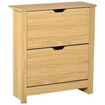 Buy Homcom 12-Shoe Storage Cabinet 4 Shelves 2 Drawers 4 Protective Legs Modern Stylish Unit Hallway Bedroom Home Furniture Brown from Furnituretta