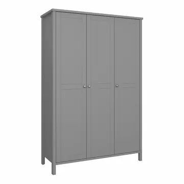 Buy Tromso 3 Door Wardrobe Grey from Furnituretta
