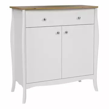 Buy Baroque Sideboard 2 Doors 1 Drawer in Pure White Iced Coffee Lacquer from Furnituretta