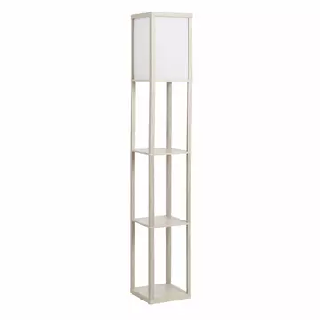 Buy Homcom 4-Tier Floor Lamp, Floor Light with Storage Shelf, Reading Standing Lamp for Living Room, Bedroom, Kitchen, Dining Room, Office, Dorm, Oak from Furnituretta
