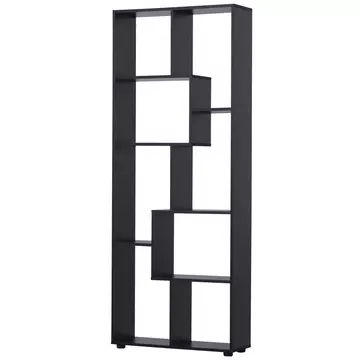 Buy Homcom 8-Tier Freestanding Bookcase  Melamine Surface Anti-Tipping Foot Pads Home Display Storage Grid Stand Modern Style - Black from Furnituretta