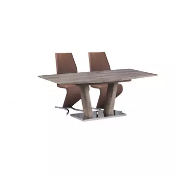 Buy Geneva Extending Dining Table with Stainless Steel Base from Furnituretta