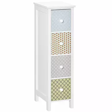 Buy Homcom Chest of Drawers, 4 Drawer Dresser, Storage Organizer Toilet Tissue Cabinet for Bedroom, Bathroom from Furnituretta