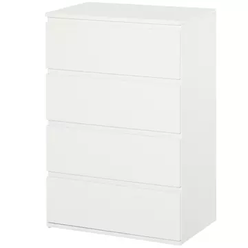 Buy Homcom Chest of Drawers, 4 Drawers Storage Cabinet Floor Tower Cupboard for Bedroom Living Room, White from Furnituretta