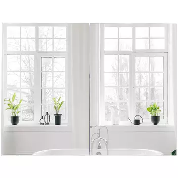 Buy Homcom Double Door Wall Mounted Glass Mirror Cabinet Modern Storage Unit Bathroom Shelf Organiser Waterproof Wooden Frame 80Lx60Hx15D(cm) from Furnituretta