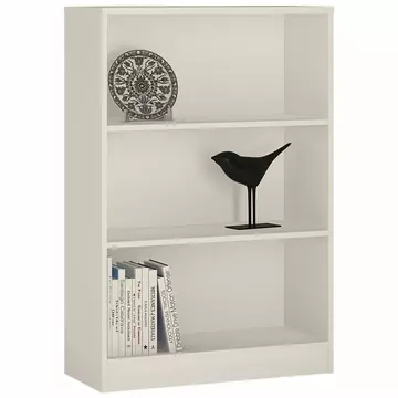 Buy 4 You Medium Wide Bookcase In Pearl White from Furnituretta