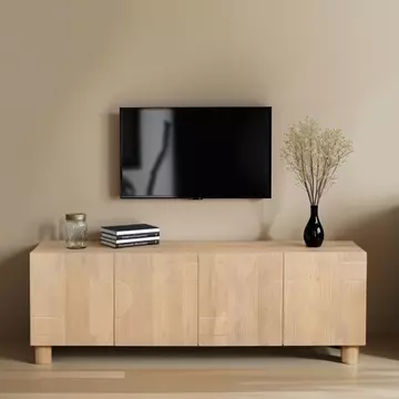Buy Austin Solid Wood Large Low Board TV Cabinet from Furnituretta
