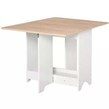 Buy Homcom Foldable Dining Table Drop-Leaf Folding Desk Side Console with Storage Shelf for Kitchen,Dining Room from Furnituretta