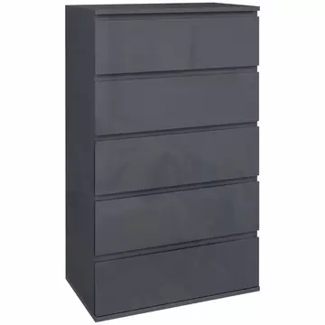 Buy Homcom High Gloss Chest of Drawers, 5-Drawer Storage Cabinets, Modern Dresser, Storage Drawer Unit for Bedroom from Furnituretta