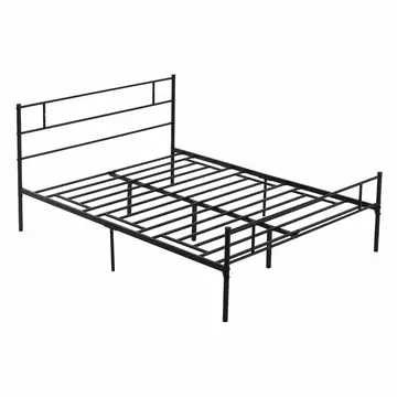 Buy Homcom King Size Metal Bed Frame, Solid Bedstead Base with Headboard and Footboard, Metal Slat Support and Underbed Storage Space, Bedroom Furniture from Furnituretta