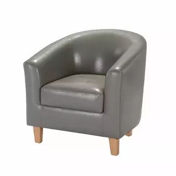 Buy Claridon 1 Seater Sofa PU Grey from Furnituretta