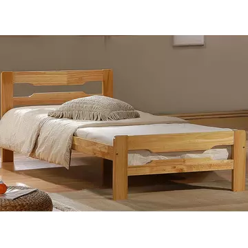 Buy Amelia Solid Wood Single Bed, Colour: Oak, Size: Single from Furnituretta