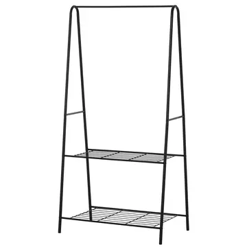 Buy Homcom Metal Clothes Rack Coat Garment Hanger Hallway Organiser Hanging Rail Stand 2-tier Shoe Shelving A Shaped 77L x 45W x 153H cm Black from Furnituretta