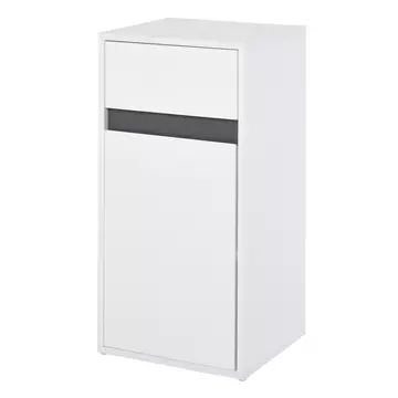 Buy Homcom Modern Minimalistic Bathroom Storage Cabinet  Drawer Cupboard Adjustable Shelf Door Home Organiser Sleek Beautiful Freestanding Compact White from Furnituretta