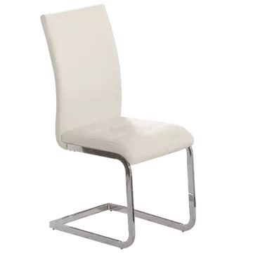 Buy Union PU Dining Chair White & Chrome (2s) from Furnituretta