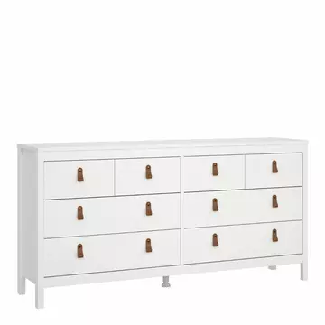 Buy Barcelona Double Dresser 4+4 Drawers in White from Furnituretta