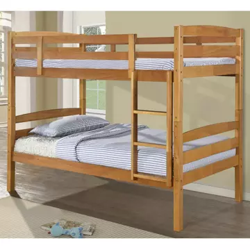 Buy Tripoli Solid Wood Bunk Bed Antique Pine, Colour: Antique Pine from Furnituretta
