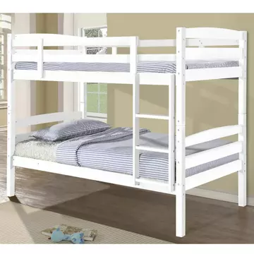 Buy Tripoli Solid Wood Bunk Bed White, Colour: White from Furnituretta