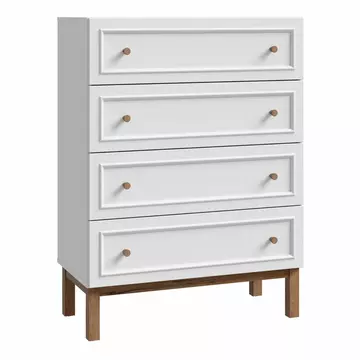 Buy Wensley 4 Drawer Chest in Light Grey and Oak from Furnituretta