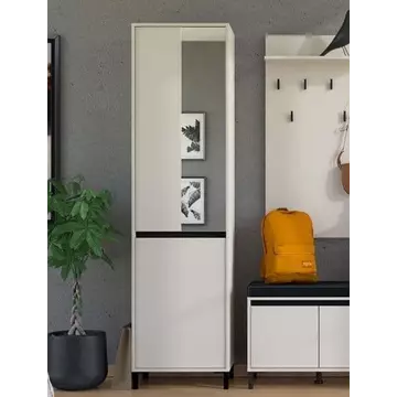 Buy Reigate Cashmere Taupe Slim Narrow Shallow Depth Hallway Wardrobe, Colour: Taupe from Furnituretta