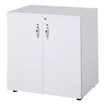Buy Vinsetto 2-Tier Locking Office Storage Cabinet File Organisation  Feet Melamine Coating Aluminium Handles 2 Keys Stylish White from Furnituretta