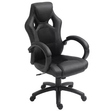 Buy Vinsetto Computer Chair Faux Leather High Back Home Office Chair, Swivel Chair  Wheels Armrests, Black from Furnituretta