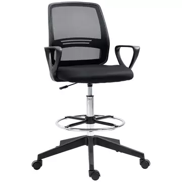 Buy Vinsetto Ergonomic Mesh Back Drafting Chair Tall Office Chair with Adjustable Height and Footrest 360?’?° Swivel from Furnituretta