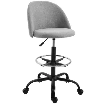 Buy Vinsetto Ergonomic Drafting chair Adjustable Height  5 Wheels Padded Seat Footrest 360?’?° Swivel Freely Comfortable Versatile Use For Home Office from Furnituretta