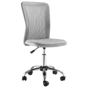 Buy Vinsetto Home Office Mesh Task Chair Ergonomic Armless Mid Back Height Adjustable with Swivel Wheels, Grey from Furnituretta