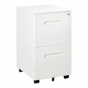 Buy Vinsetto Mobile File Cabinet Vertical Home Office Organizer Filing Furniture with Adjustable Partition for A4 Letter Size, Lockable White from Furnituretta