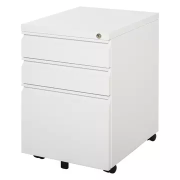 Buy Vinsetto Metal Filing Cabinet 3 Drawer File Cabinet Lockable Mobile Vertical File Cabinet with Anti-tilt Design from Furnituretta