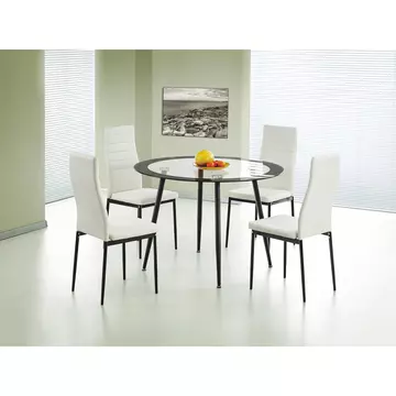 Buy Acodia PU Chairs with White PU & Black Frame from Furnituretta