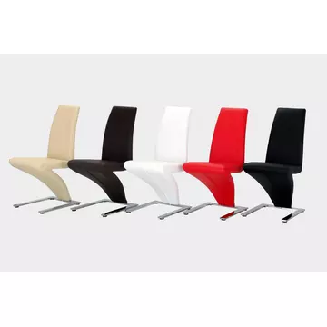 Buy Ankara Dining Chair Chrome & Black, Colour: Black from Furnituretta