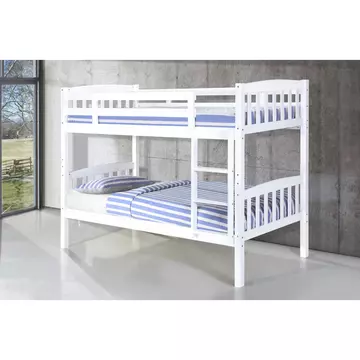 Buy Ashbrook Solid Wood Bunk Bed White, Colour: White from Furnituretta