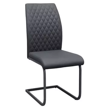 Buy Austin PU Grey Dining Chair with Grey Metal legs, Colour: Grey from Furnituretta
