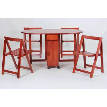 Buy Butterfly Dining Set with 4 Chairs Mahogany, Colour: Mahogany from Furnituretta